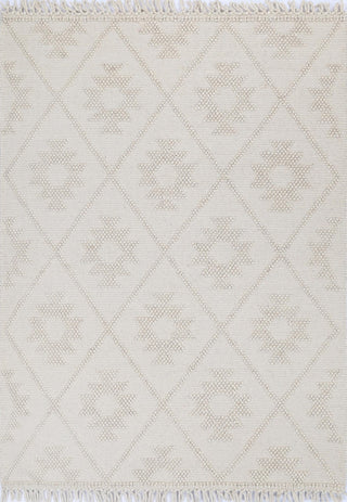 Diego Geometric Beige Wool Rug