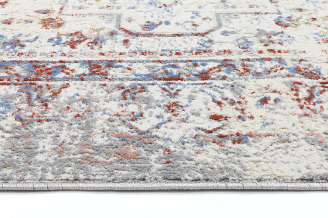 Delicate Grey Multi Contemporary Rug