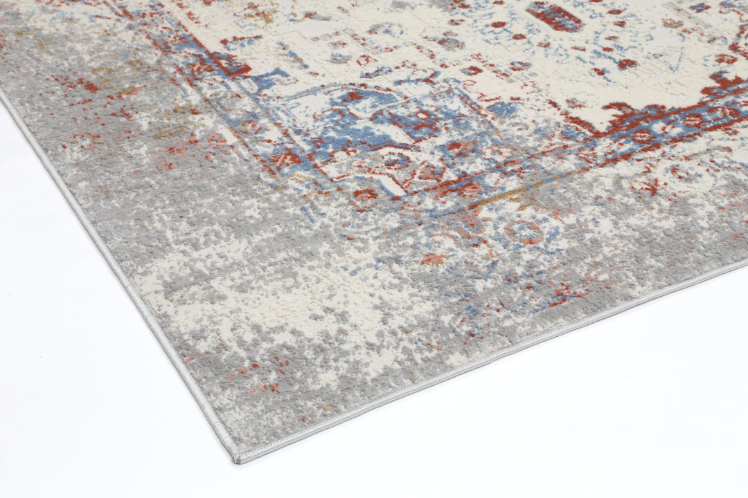 Delicate Grey Multi Contemporary Rug
