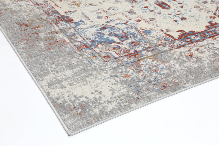 Delicate Grey Multi Contemporary Rug
