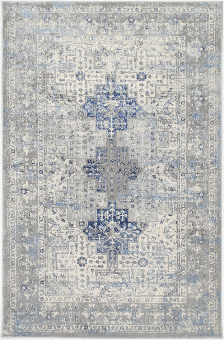 Delicate Navy Blue Oriental Rug