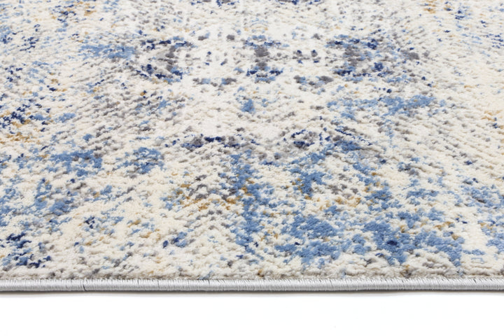 Delicate Navy Blue Kaleidoscope Rug