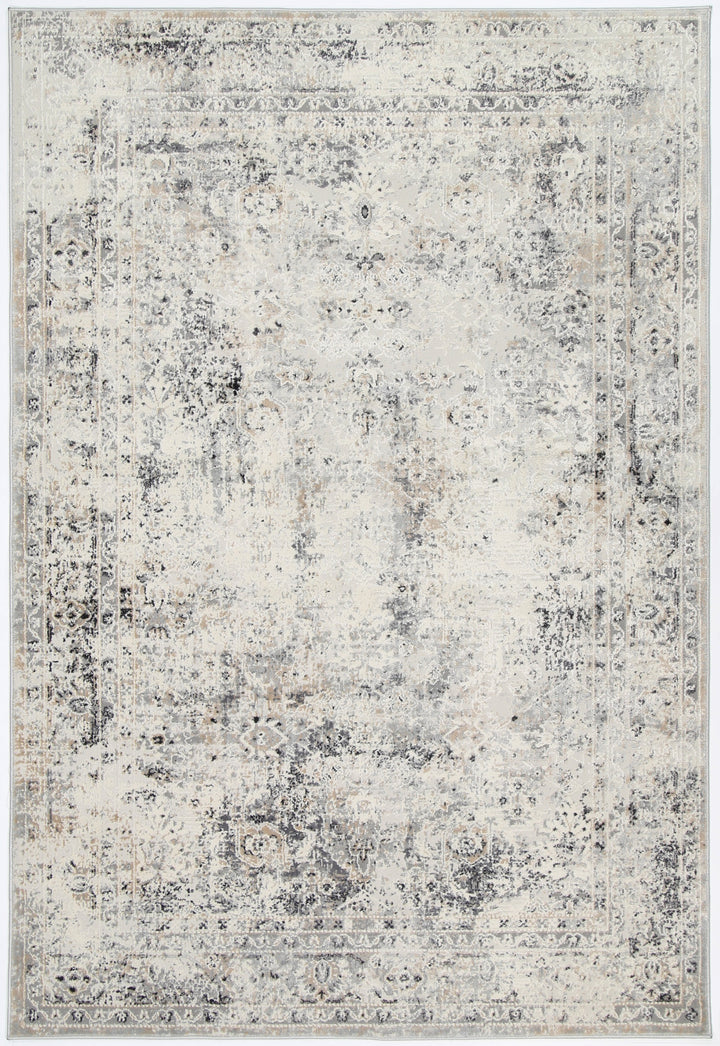 Delicate Beige Grey Contemporary Rug