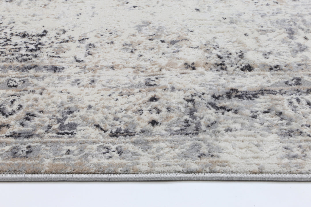 Delicate Beige Grey Contemporary Rug