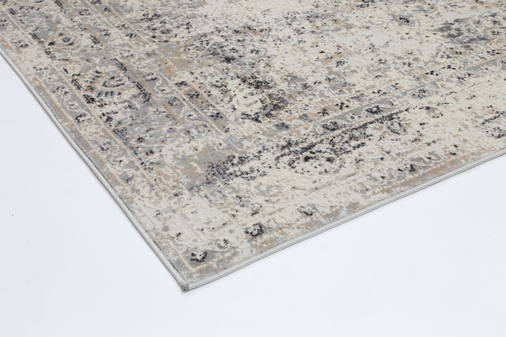 Delicate Beige Grey Contemporary Rug