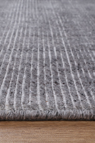 Byron Grey Wool Custom Size Rug