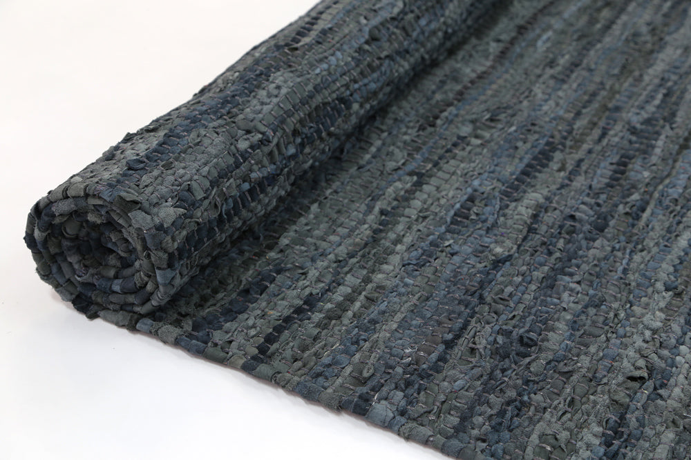 Gypsy Modern Grey Leather Rug ** NO RETURNS **