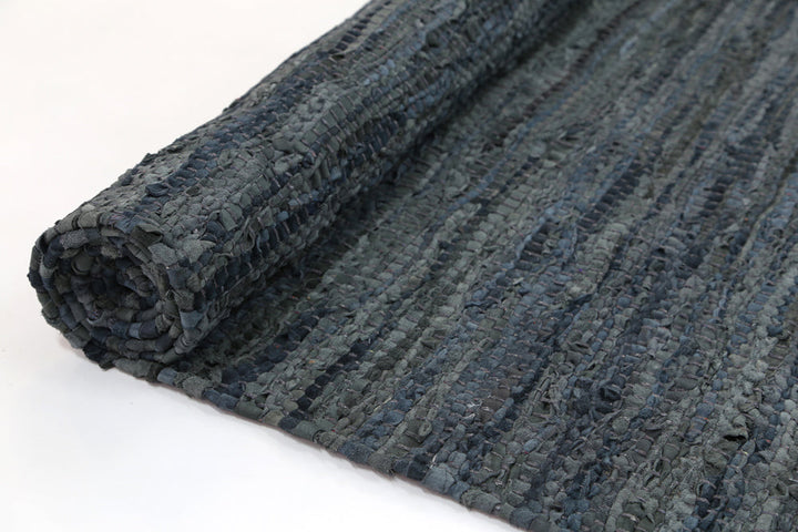 Gypsy Modern Grey Leather Rug ** NO RETURNS **