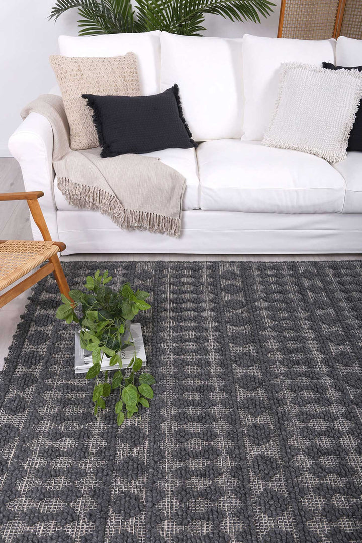 Kaiden Fine Tribal Grey Wool Rug