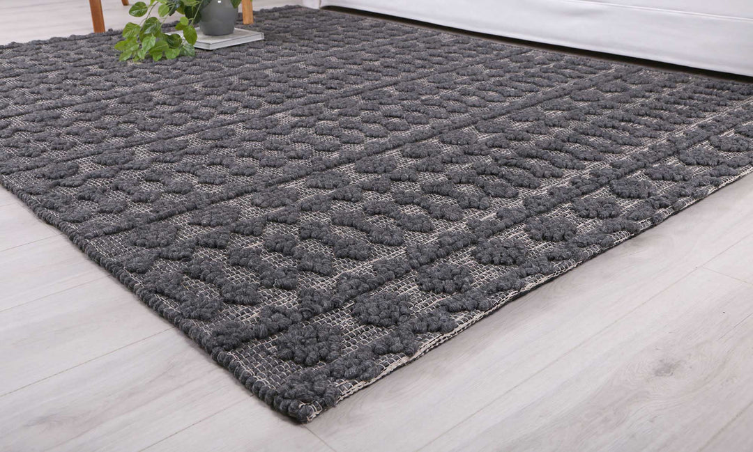 Kaiden Fine Tribal Grey Wool Rug