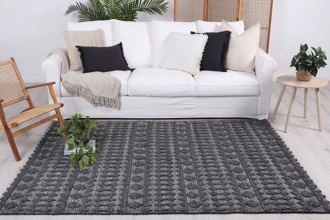 Kaiden Fine Tribal Grey Wool Rug