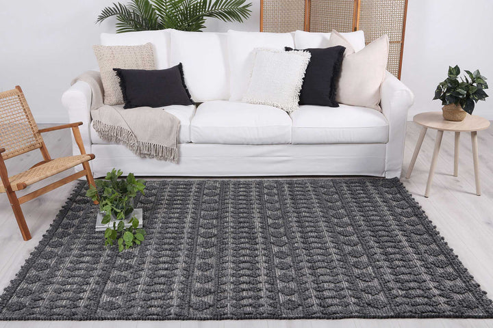 Kaiden Fine Tribal Grey Wool Rug
