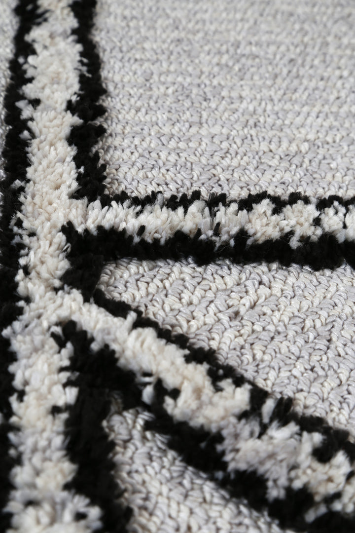 Origin Nora Geometric Ivory & Athracite Rug