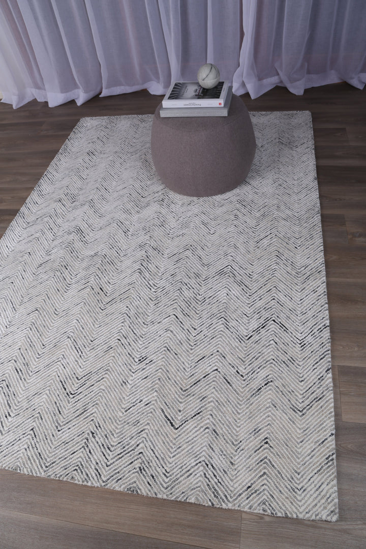 Herringbone Grey Rug