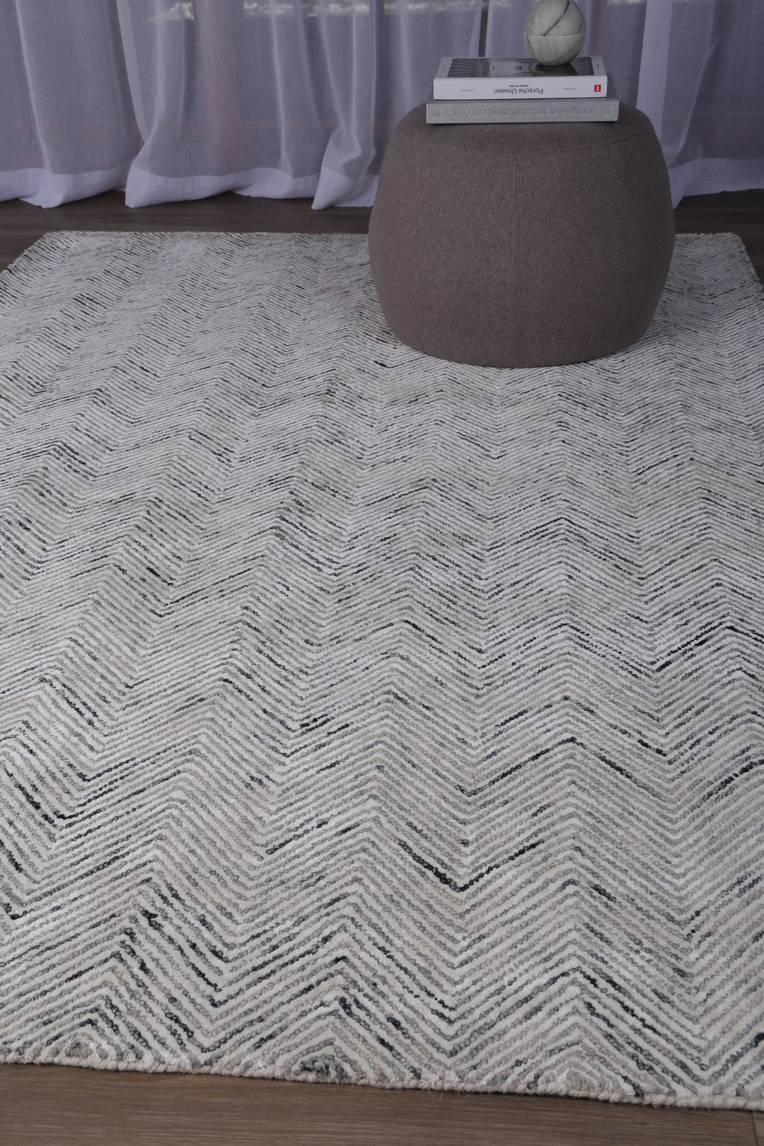Herringbone Grey Rug