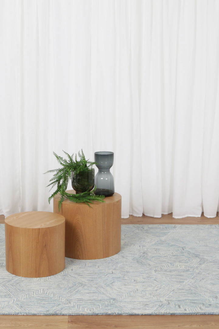 Aquila 06A  Blue/ Grey Wool Rug