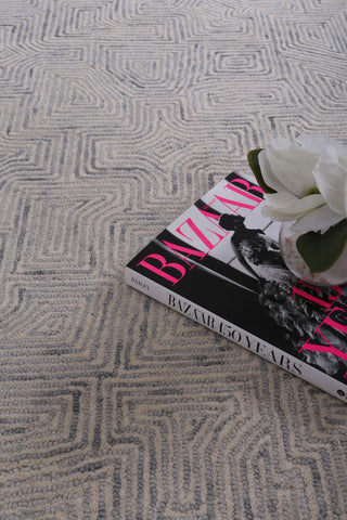 Maze Tribal Grey Rug