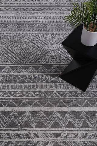 Inca Tribal Ash Wool Rug