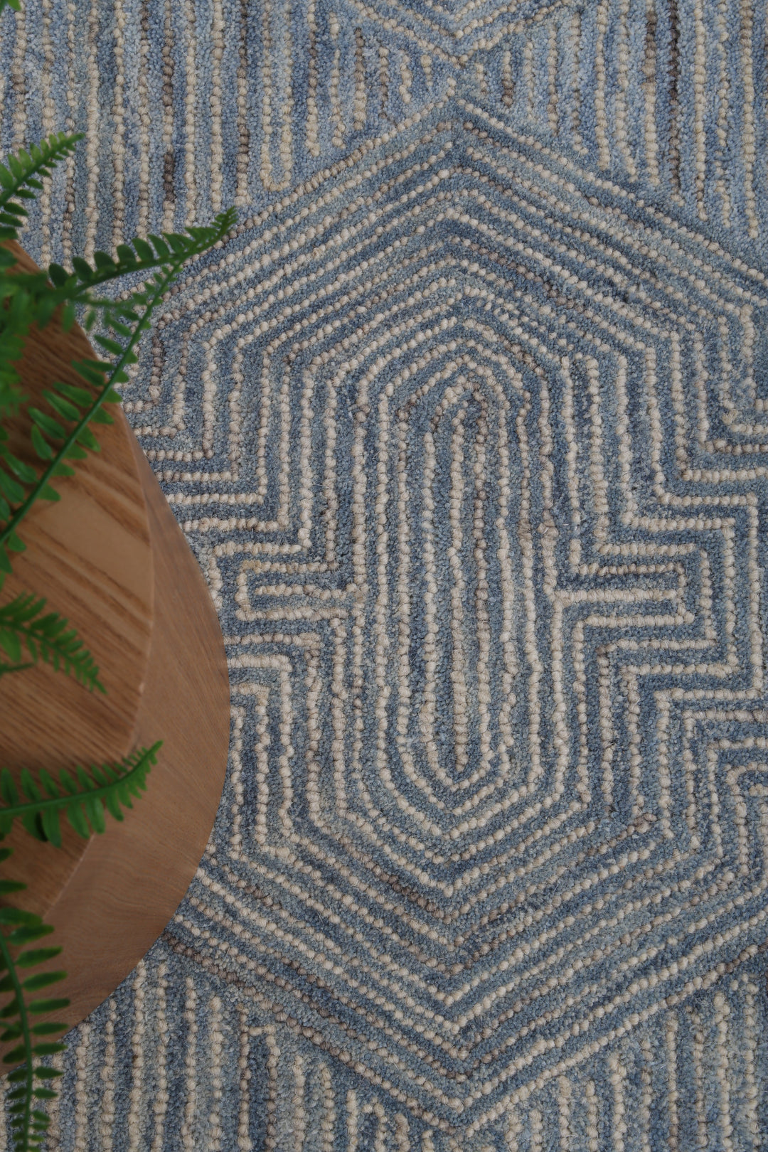 Aquila 06A  Blue/ Grey Wool Rug