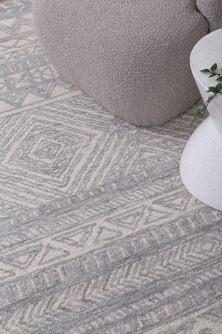 Inca Trial Grey Wool Rug