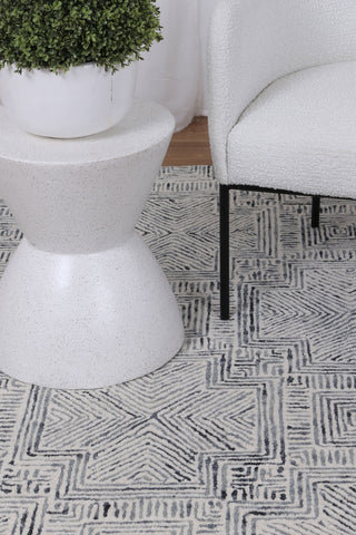 Labyrinth 09A  Charcoal Wool Rug