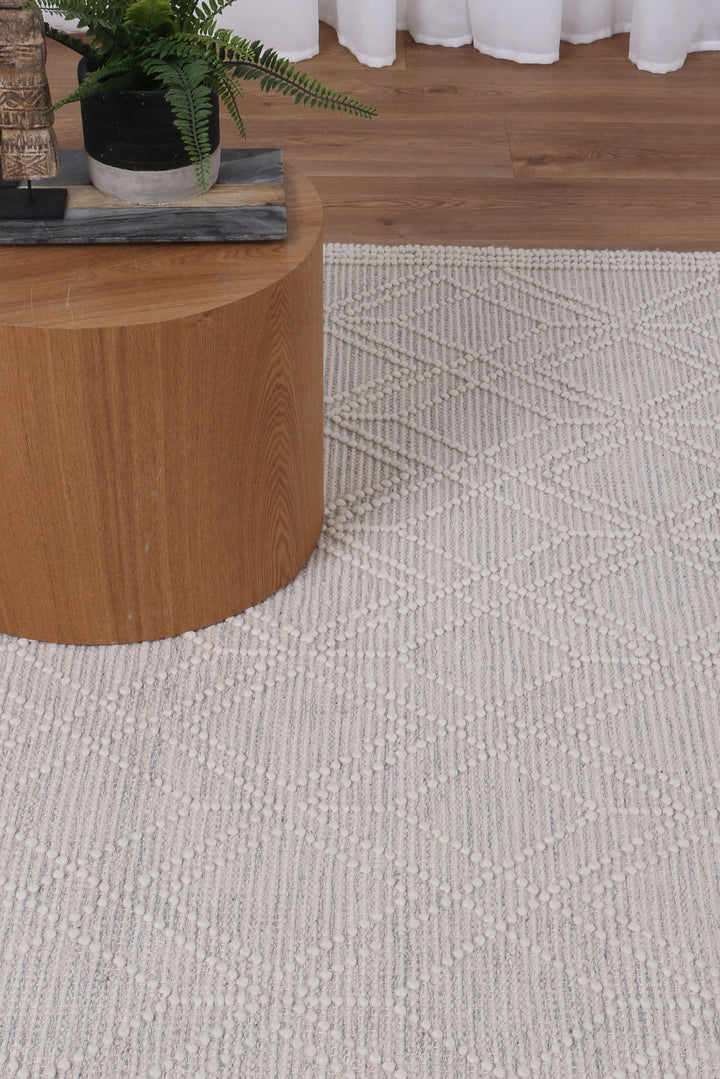 Perla Ava Grey Rug (No Fringe)