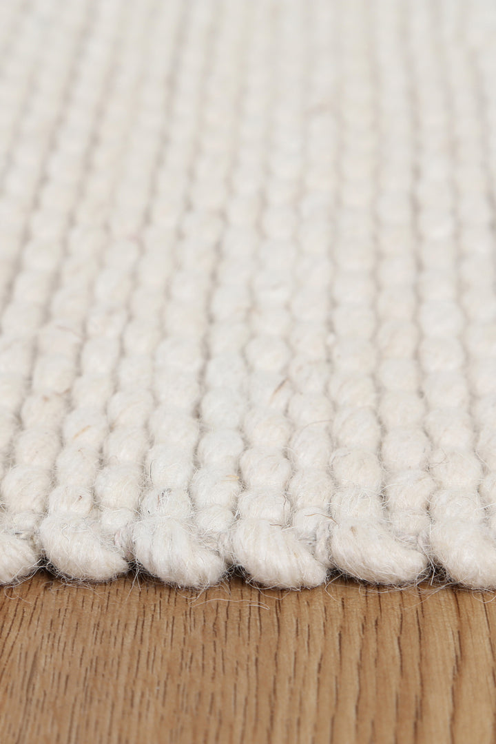 Scandi Contemporary Ivory Wool Rug