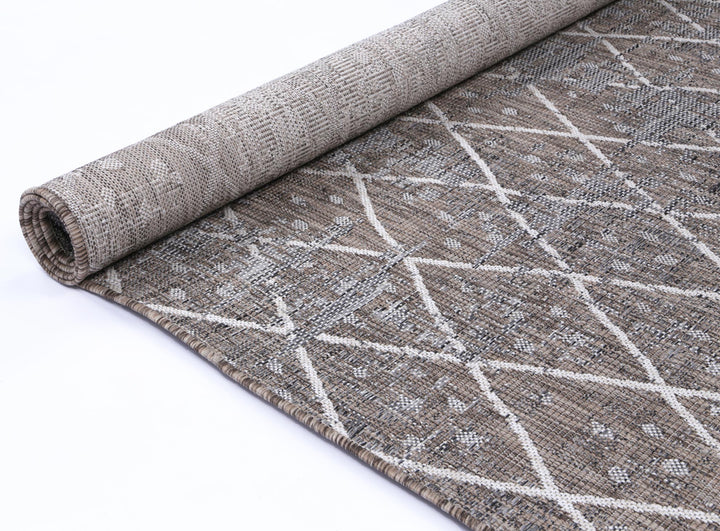 Alfresco Ash Trellis Flatweave Rug