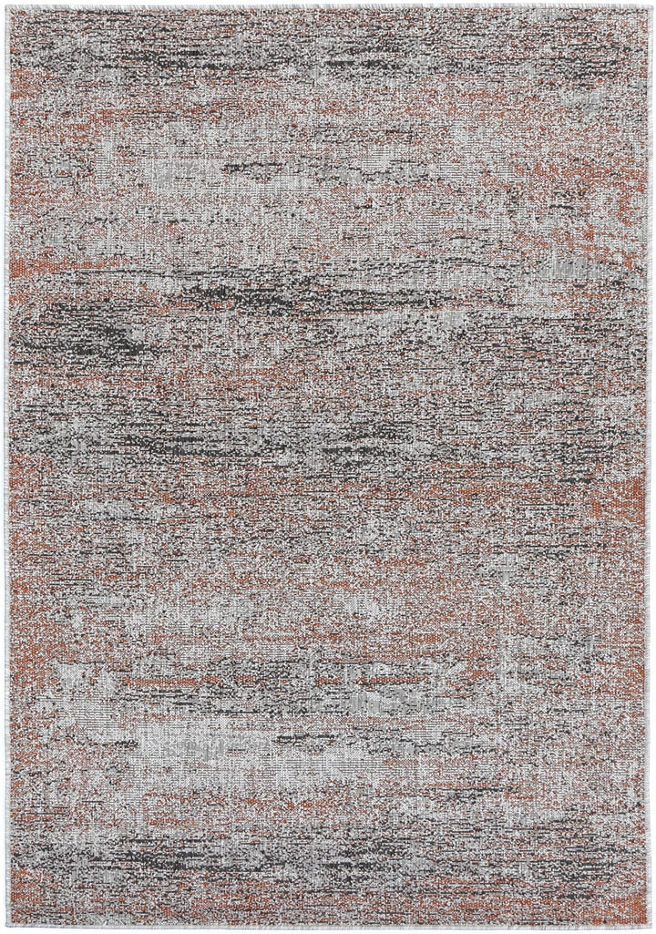 Alfresco Rust Abstract Flatweave Rug