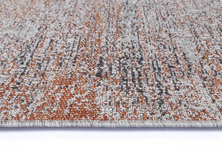 Alfresco Rust Abstract Flatweave Rug