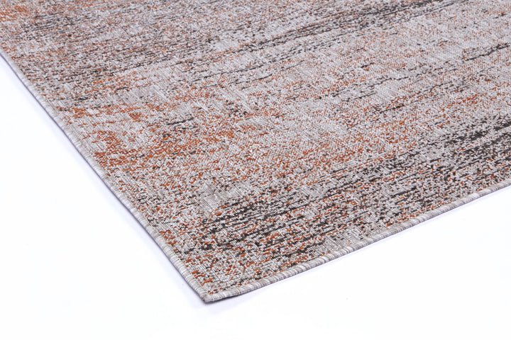 Alfresco Rust Abstract Flatweave Rug