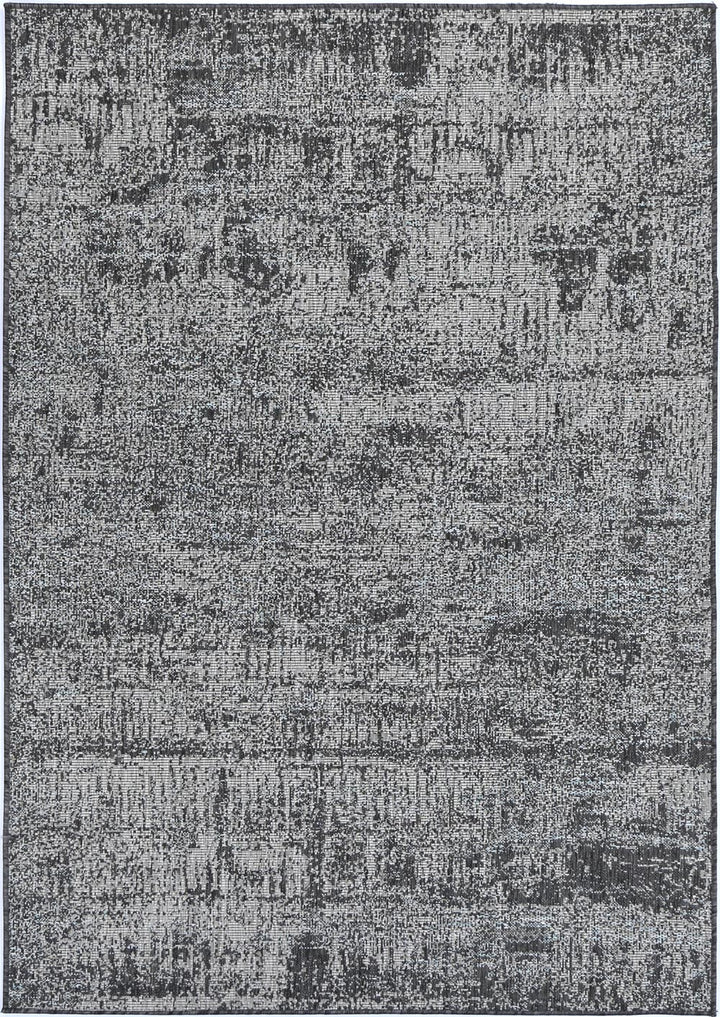 Alfresco Aqua & Ash Abstract Flatweave Rug