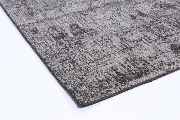 Alfresco Aqua & Ash Abstract Flatweave Rug