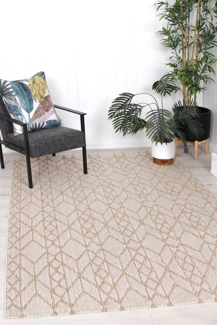 Courtyard Gaia Indoor / Outdoor Beige Rug