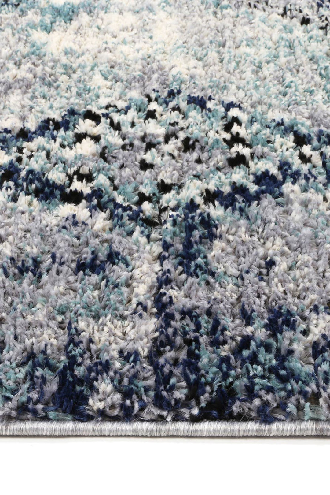 Deano Navy Blue Diamond Abstract Rug