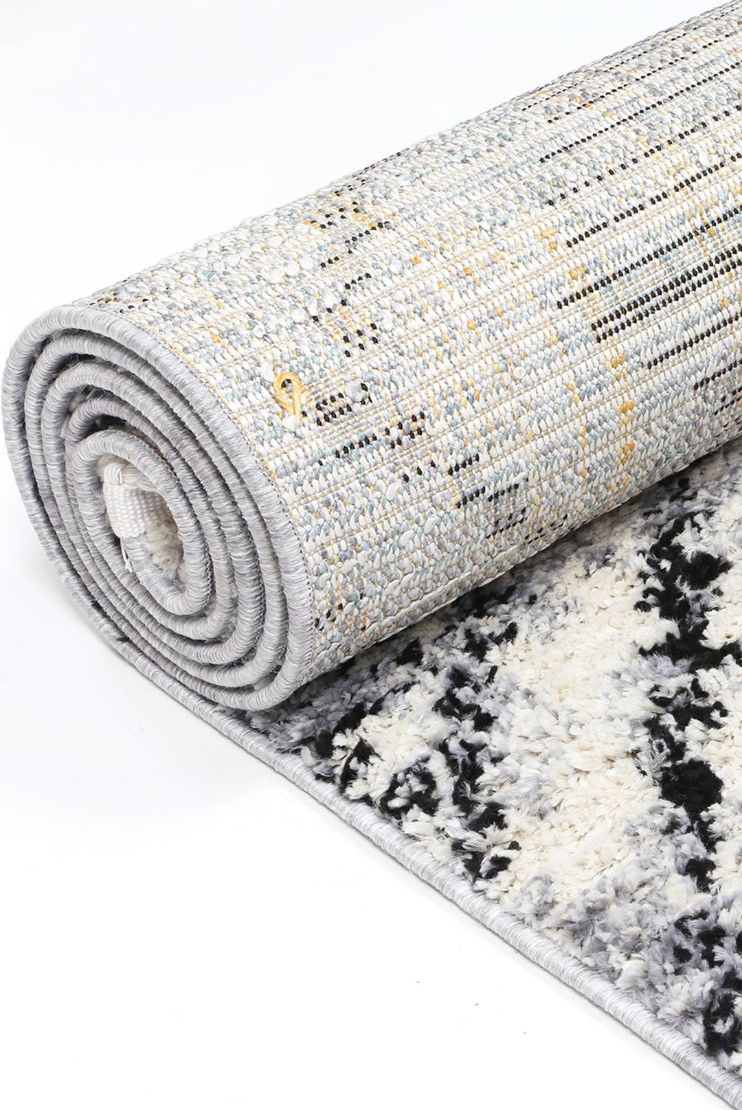 Deano Black White Diamond Rug