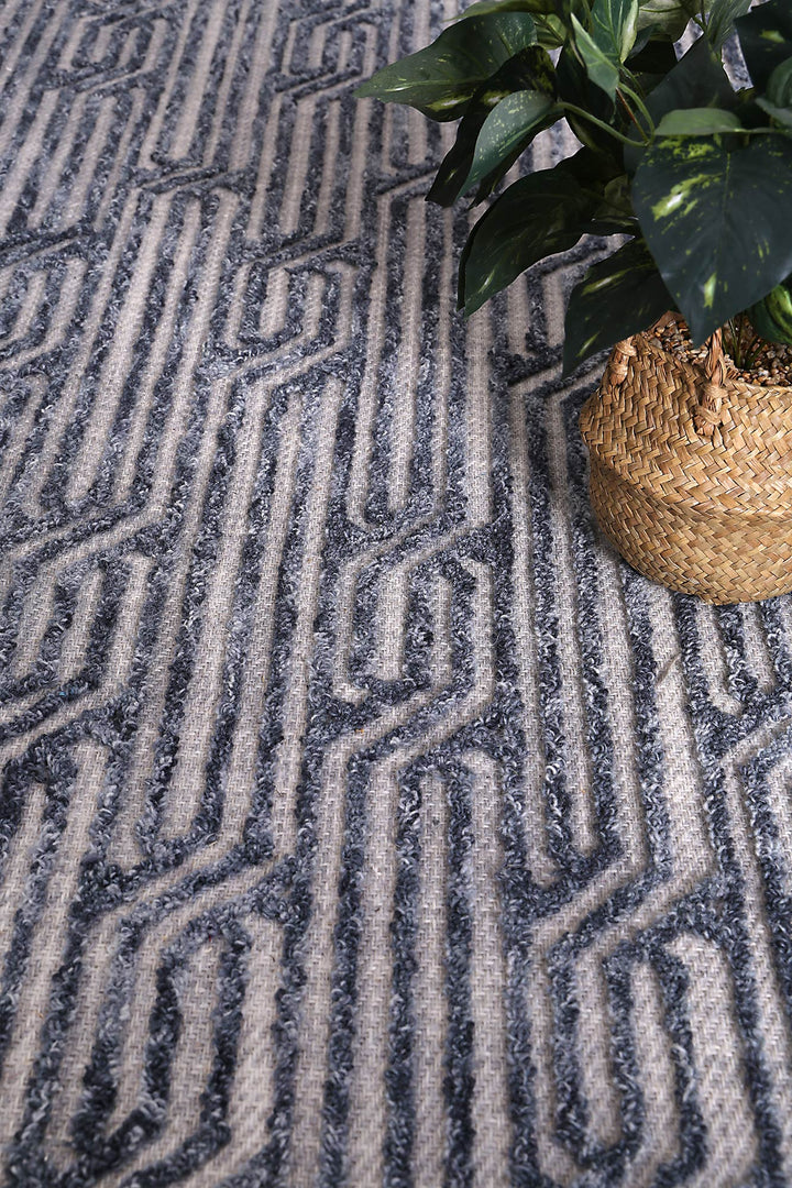 Andalusia  Almeria Blue Contemporary Rug