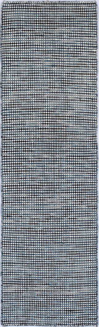 Nordic Teal Blue Reversible Wool Hall Runner