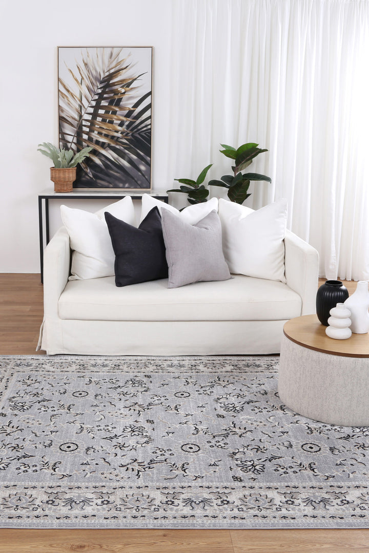 Haven Hamburg Grey Traditional  Rug