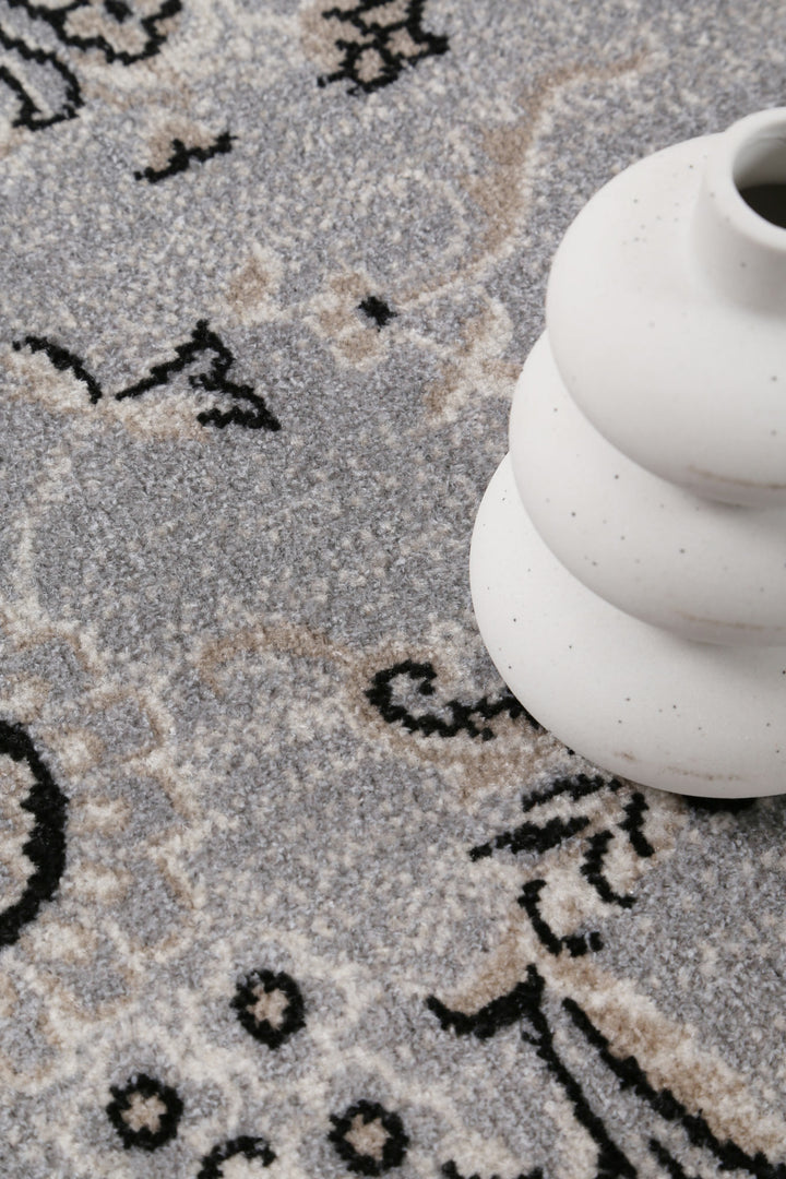 Haven Hamburg Grey Traditional  Rug