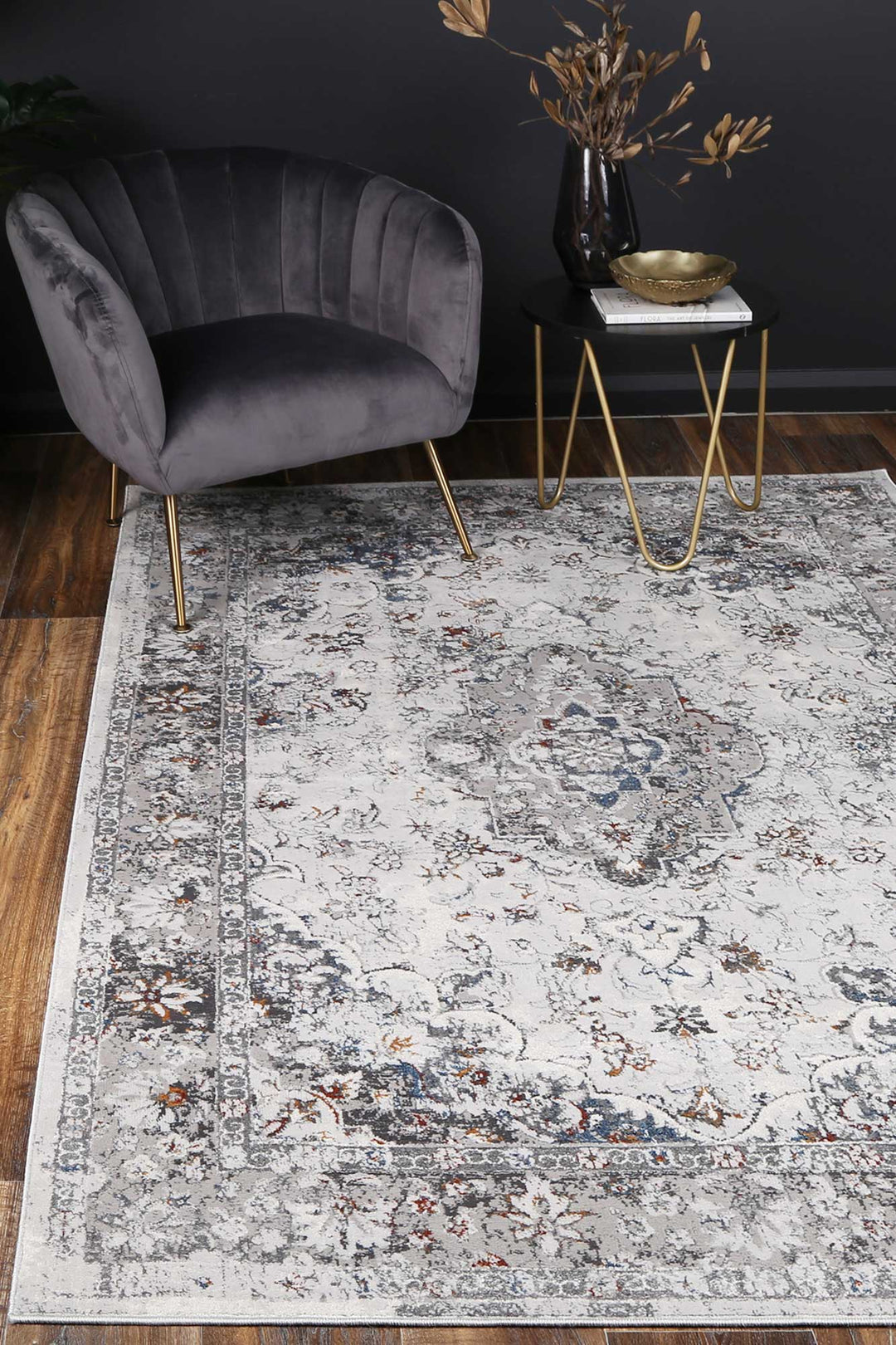 Madison Grey Multi Floral Traditional Rug