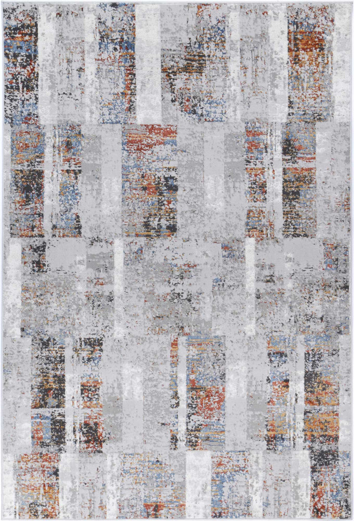 Madison Grey Rust Abstract Rug