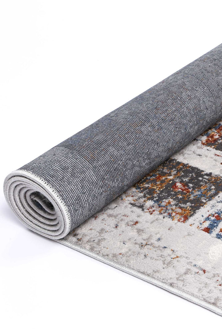 Madison Grey Rust Abstract Rug