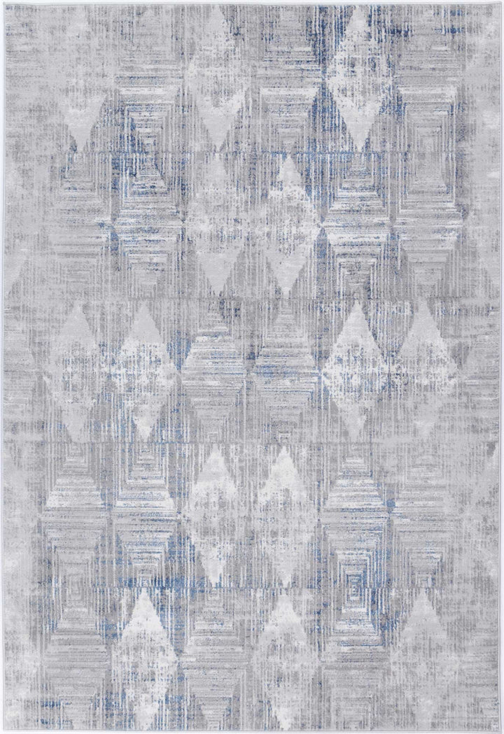 Madison Grey Blue Diamond Rug