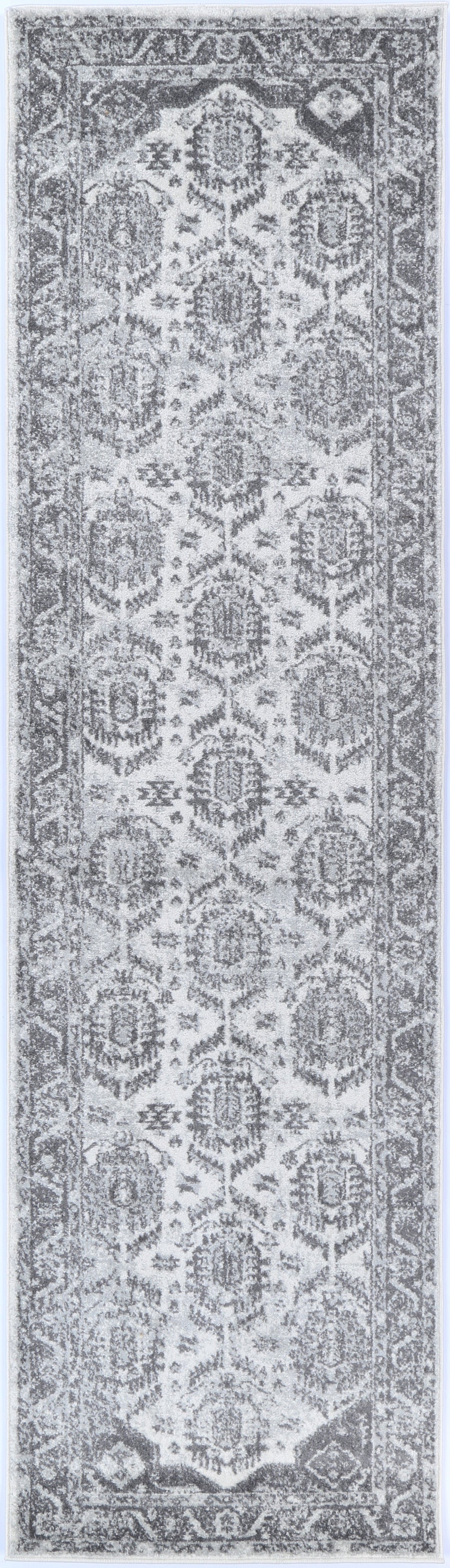 Cosquer White Grey Traditional Rug