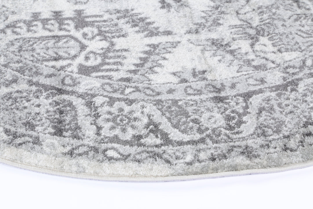 Cosquer White Grey Traditional Rug