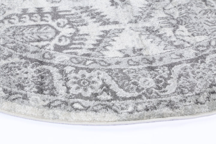 Cosquer White Grey Traditional Rug