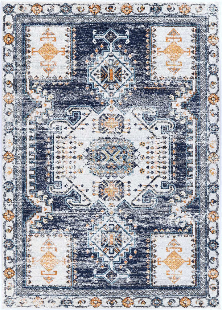 Providence Dark Blue Cream Rug