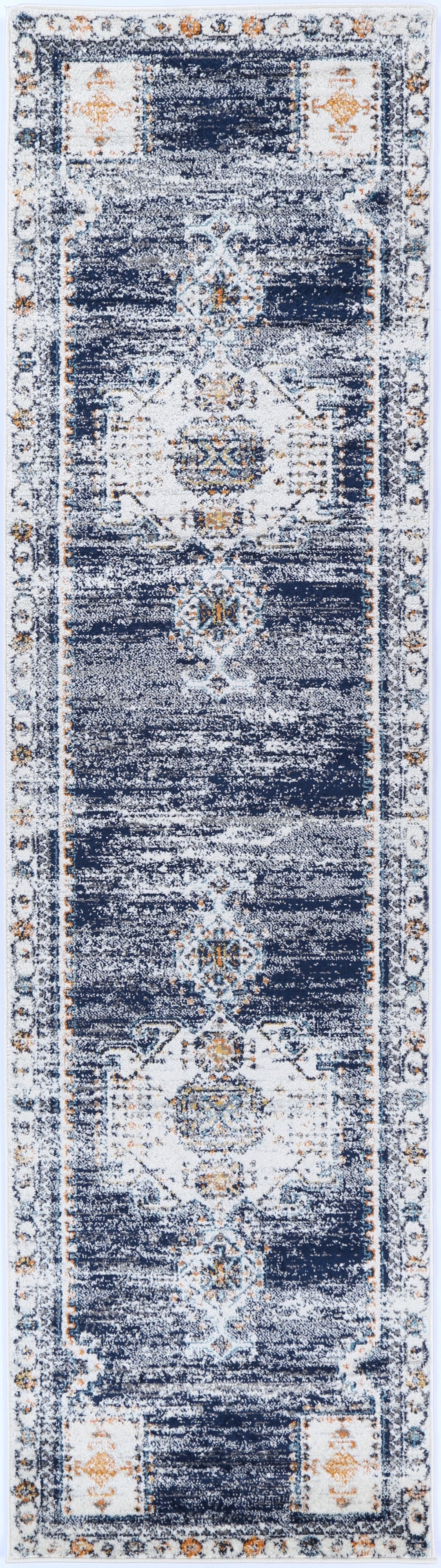 Providence Dark Blue Cream Rug