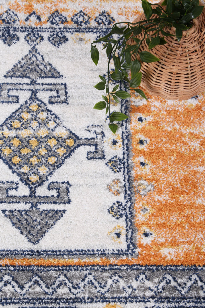 Providence Terracotta Cream Rug